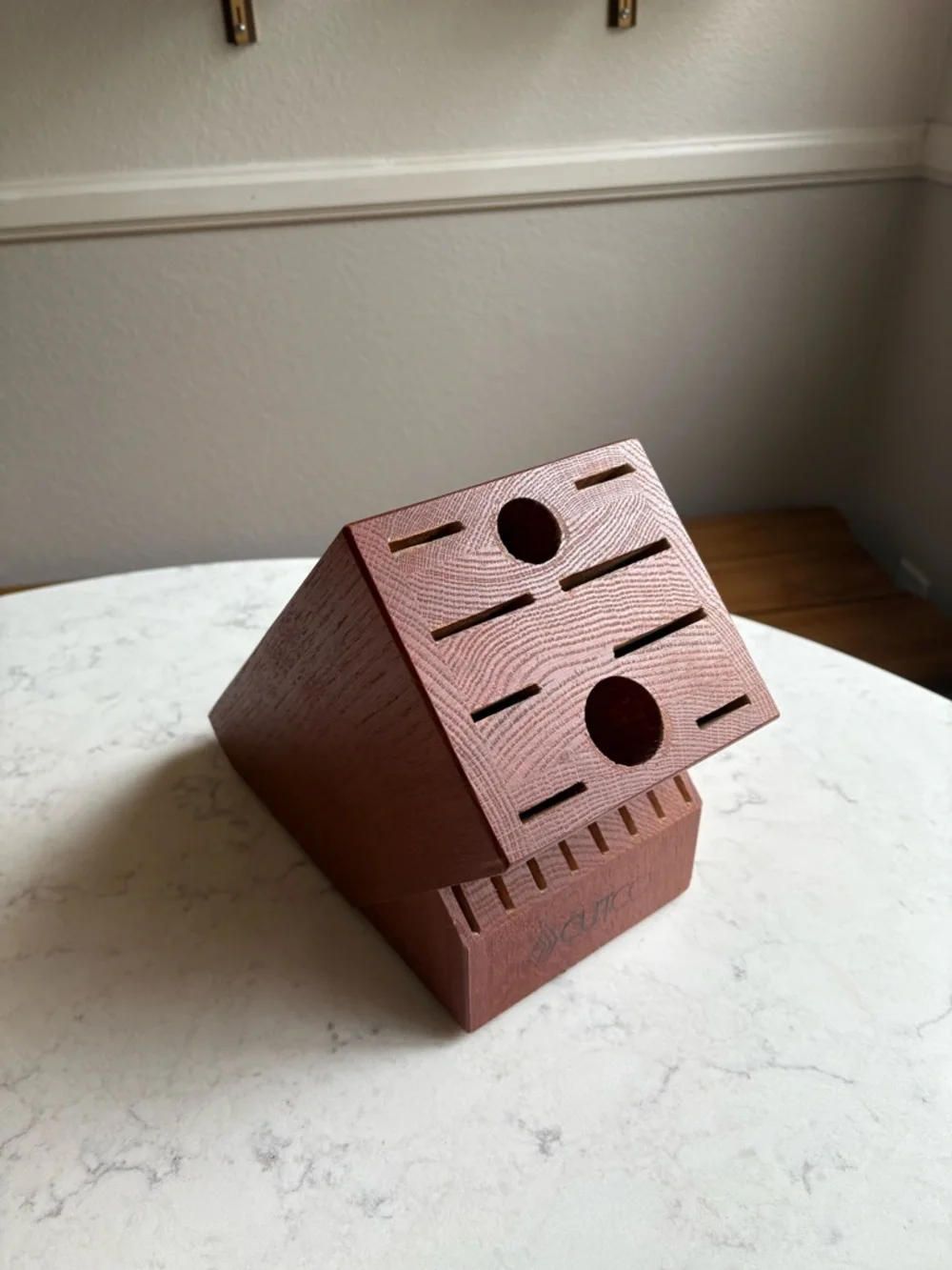Cutco Wooden Knife Block in Rich Brown